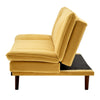 3 Seater Yellow Velvet Sofa Bed - Mondaine
