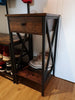Vintage Industrial Side Table 1 Drawer Shelf Storage Unit Bedside Furniture Tall