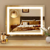 Hollywood Large Makeup Mirror Vanity Mirror Dimmable LED 3 Color Light 58*46cm