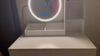 Modern Dressing Table Set with LED Light Mirror Stool Drawers Shelves Bedroom
