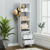 Extra Tall Bedside Cabinet Nightstand Side Table Shelf Bookshelf Storage Drawer