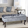 Ottoman Storage Box Trunk Chest Bedding Blanket Large Velvet Bench Pouffe Seat