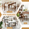 2 Pcs Modern Dining Chair w/Rubber Wood Legs-Walnut