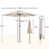 3M Banana Parasol Sun Shade Patio Hanging Umbrella Cantilever Garden Beige UK