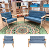 Toddler Children Upholstered Chair 2-Seater Mini Kids Sofa Linen Padded Armchair