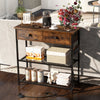 Entryway Table Living Room Narrow Console Table with Charging Station