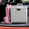 Collapsible Rolling Box Folding Grocery Cart Plastic Crate Shopping Trolley Box
