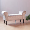 CRUSHED VELVET SILVER GREY BED END CHAISE LONGUE CHAIR BENCH SOFA ARMCHAIR SEAT