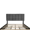 Double Bed Frame with 4 Storage Drawers Upholstered Headboard with USB, Grey