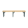 LIFELOOK Outdoor Wooden Folding Beer Table Bench Set Trestle Garden Steel Leg 2X