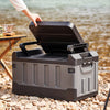 Folding Camping Chair Tackle Storage Box Garden Lawn Patio Foldable Seat Outdoor