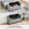 Seville Storage Ottoman Seat Stool Bench Chest Toy Box Pouffee Light Grey Velvet