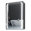 LED Illuminated Bathroom Mirror Cabinet Demister Shaver Socket Makeup 500×700mm