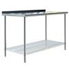 Kitchen Work Table Commercial Catering Bench Utility Stainless Steel Backsplash