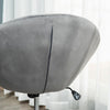 Grey Velvet Swivel Bar Stool Chair Tufted Back Height Adjustable Seat