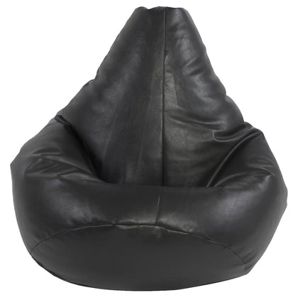LARGE HIGHBACK BEANBAG FAUX LEATHER FILLED BEANBAGS BEAN BAG GAMING CHAIR BLACK