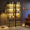 Tribesigns 20 Bottle Wine Bakers Rack, 9 Tier Freestanding Wine Rack,Brown