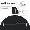 Round Wall Decorating Mirror with Glass Piece Accent Mirror for Home Decor 23.6“