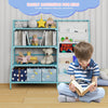 Bookshelf Bookcase with 9 Storage Compartme for Children's Reading Room Green