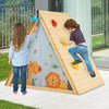 2-in-1 Wooden Hideaway Play Set Kids Triangle Playhouse Fun Activity Play Set