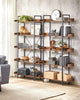 Rustic Wood Bookcase Bookshelf 5 Tier Industrial Storage Display Shelving Unit