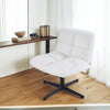 Teddy Velvet Accent Chair Height Adjustable Swivel Office Desk Chair Metal Legs