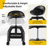 Rolling Mechanic Stool Height Adjustable Workshop Creeper Seat 150 KG Capacity