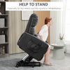 Riser Recliner Chairs for the Elderly, PU Leather Lift Chair with Remote, Grey