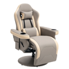 Manual Recliner Armchair PU Sofa Chair w/ Adjustable Leg Rest & 135° Reclining