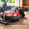 Water Rowing Machine Wheels Vertical Storage Adjustable Resistance Cardio Work