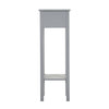 Grey Wooden Tall Table Narrow Slim Stand Nightstand with Sliding Drawer Shelf UK