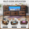 LED TV Stand Cabinet Unit Entertainment Center with 5 Drawers for Living Room