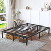45.7cm Quick Lock Metal Bed Frame Single/Double/King, 5-minute Assembly, Black