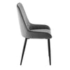 2 Pcs Velvet Dinning Chair High Back Metal Legs High Elastic Filing Comfortable