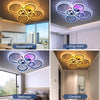 LED Crystal Ceiling Light 3-Color Stepless Dimming RGB Backlight Remote Control