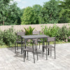 5PCS Grey Dining Table&Chairs Set Modern Industrial Metal Frame Kitchen Home Bar
