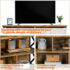 TV Stand Industrial Storage Cabinets Shelves Living Room Fits 65 Inch Rustic