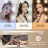 LED Lighted Makeup Mirror Hollywood Vanity Mirror with 15 Diamond Dimmable Bulbs