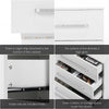 Modern Bedside Table RGB LED Bedside Cabinet 2 Drawers Nightstand High Fxlujrpcd