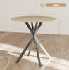 Small Round Dining Table Vintage Industrial Style Metal Oak Kitchen Furniture