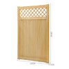 Wooden Garden Gate Pedestrian Fence Porch Privacy Latch Panel Decor 120x180cm