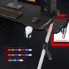Computer Gaming Desk PC Table Metal Frame w/ LED Light Cup Holder Headphone Hook