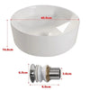 Modern Counter Round White Bathroom Sink Art Basin