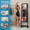 Lockable Jewelry Organizer Freestanding Jewelry Cabinet w/Full-Length Mirror