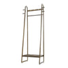 Folding Bamboo Clothes Garment Rack Coat Hanging Stand Open Display StorageShelf