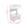 Round Coffee Table Sofa Side Table with Storage Bedside Tables White
