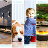 3 Panel Foldable Fireplace Screen Protector Steel Freestanding Spark Guard