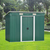 New 8 X 4 Garden Shed Metal Pent Roof Outdoor Tool Storage With Free Base Green