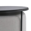 Round Sofa Side Tea Table & Linen Ottoman Footstool Under Desk Chair Living Room