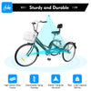 24" Tricycle 3 Wheel 7-Speed Adult Bicycle Tricycle Trike Bike with Basket NEW!